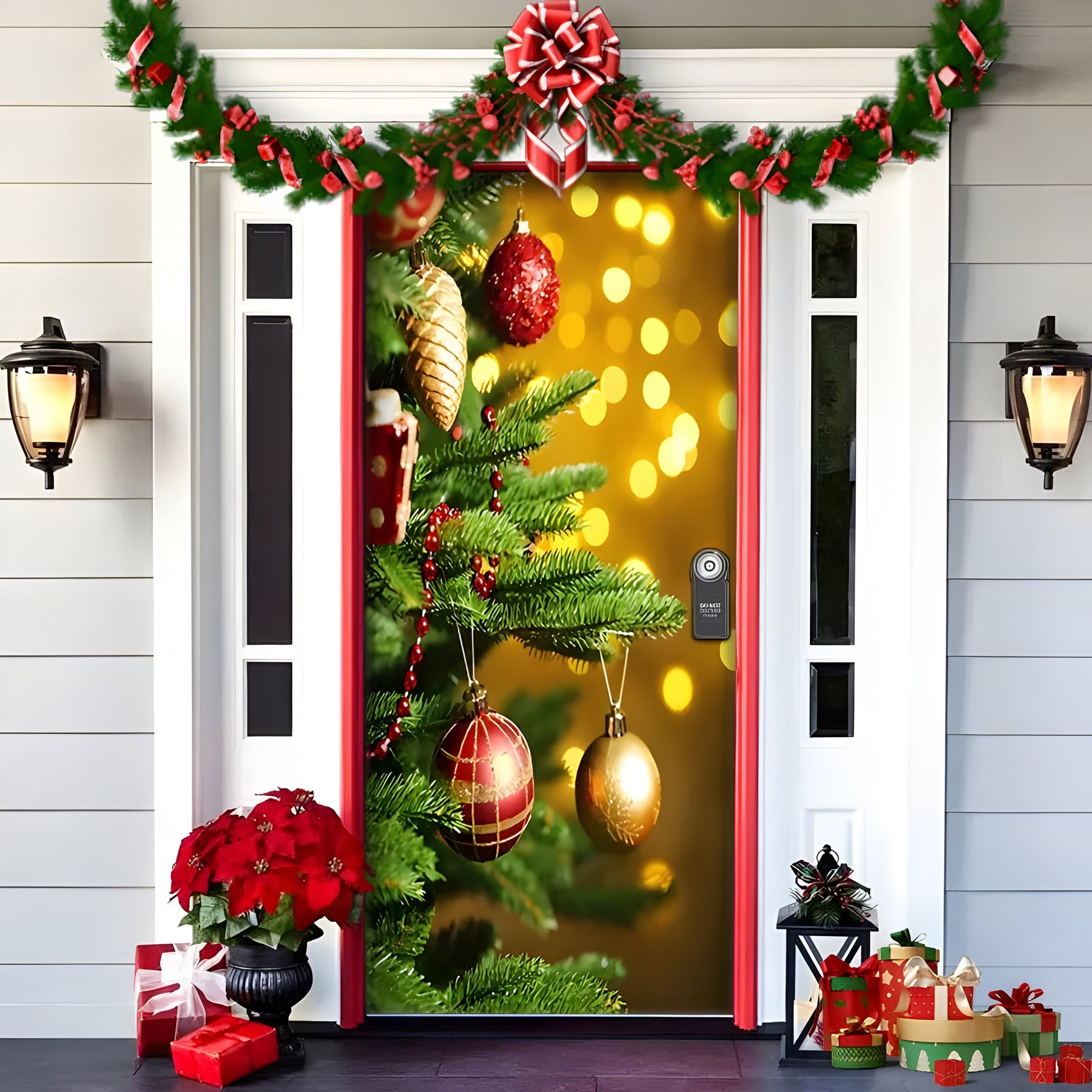 home & garden : HolidayCheer - Kerst Achtergrondbanner van Polyester - Creëer een Feestelijke Sfeer voor Uw Decoraties in Stijl-16 van Pantino