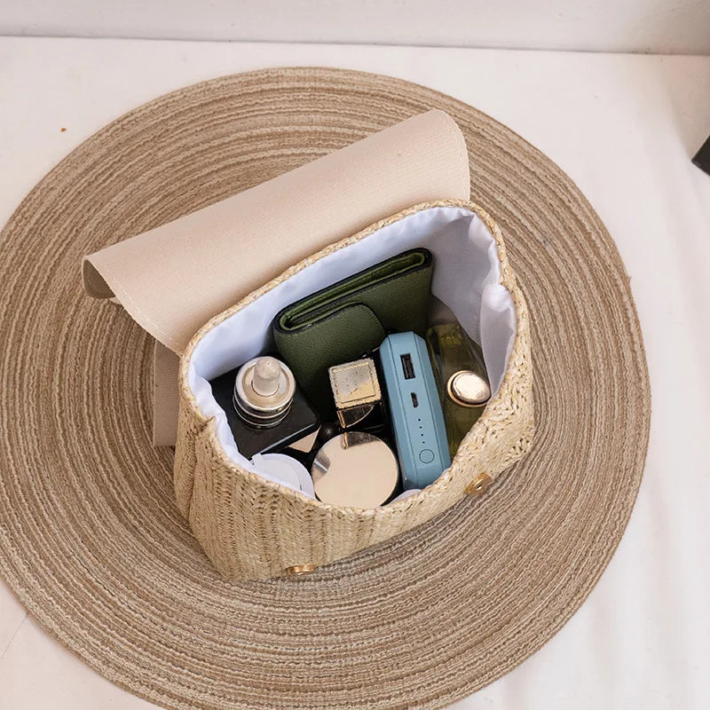 bags : BloomBag Vintage Rieten Tas - Bruin in van Pantino