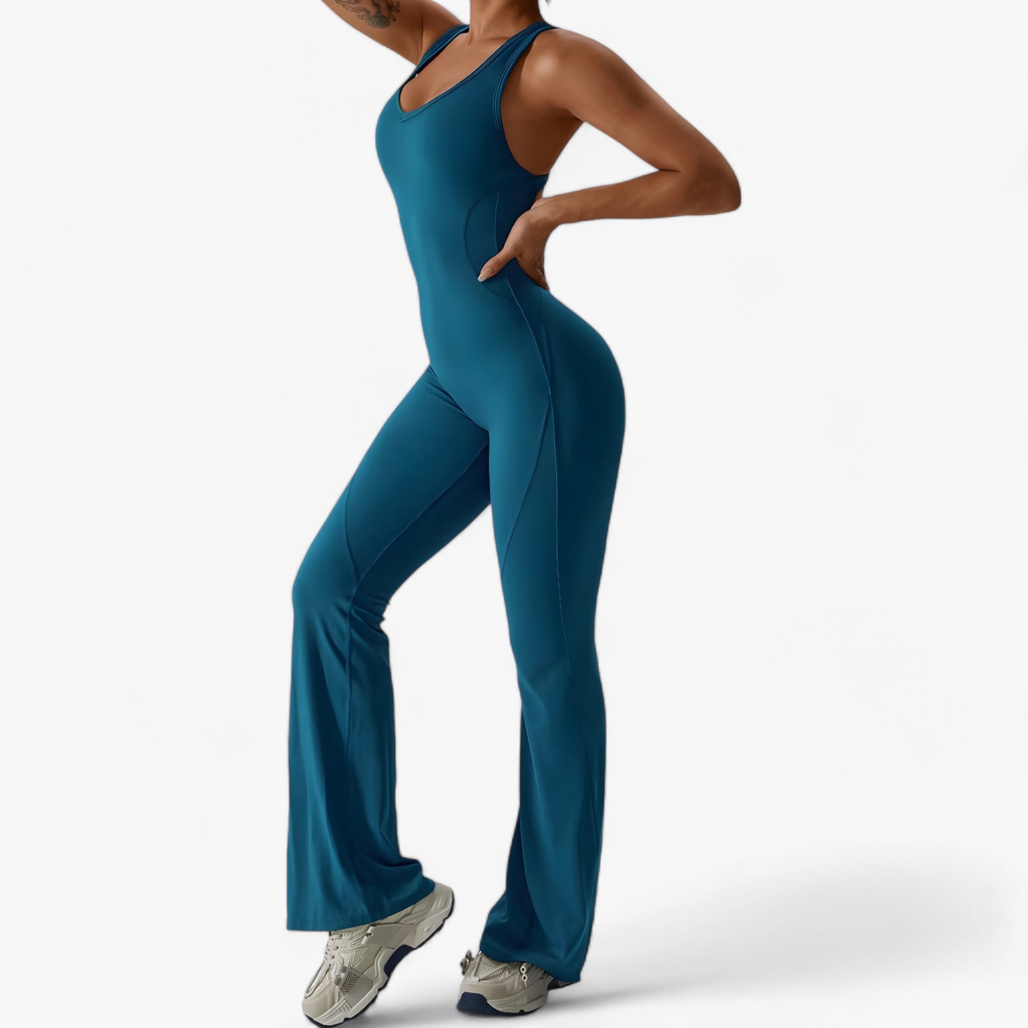 Bodysuit : Workout Lichaamspak - Ongeëvenaard Comfort en Prestaties - Blauw in van Pantino