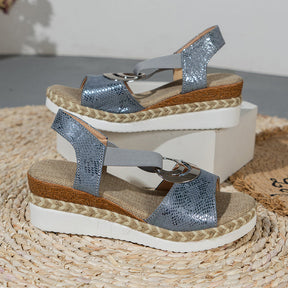 Wedge Espadrille Sandals : Zomerespadrilles met Sleehak Dames - Zwart in van Pantino