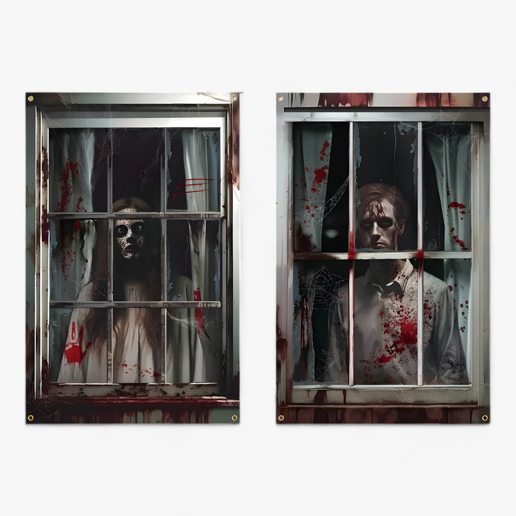 home & garden : Bloeddorstige Black-Out - Halloween Silhouet Raamgordijnen - Spooky Horror Decor in Halloween-03 van Pantino