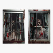 home & garden : Bloeddorstige Black-Out - Halloween Silhouet Raamgordijnen - Spooky Horror Decor in Halloween-03 van Pantino