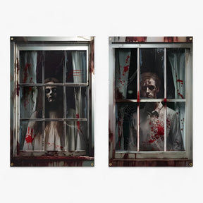 home & garden : Bloeddorstige Black-Out - Halloween Silhouet Raamgordijnen - Spooky Horror Decor in Halloween-03 van Pantino