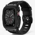Sort ur - Militært sportsur til Apple Watch