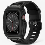 Montre noire - Montre de sport militaire pour Apple Watch