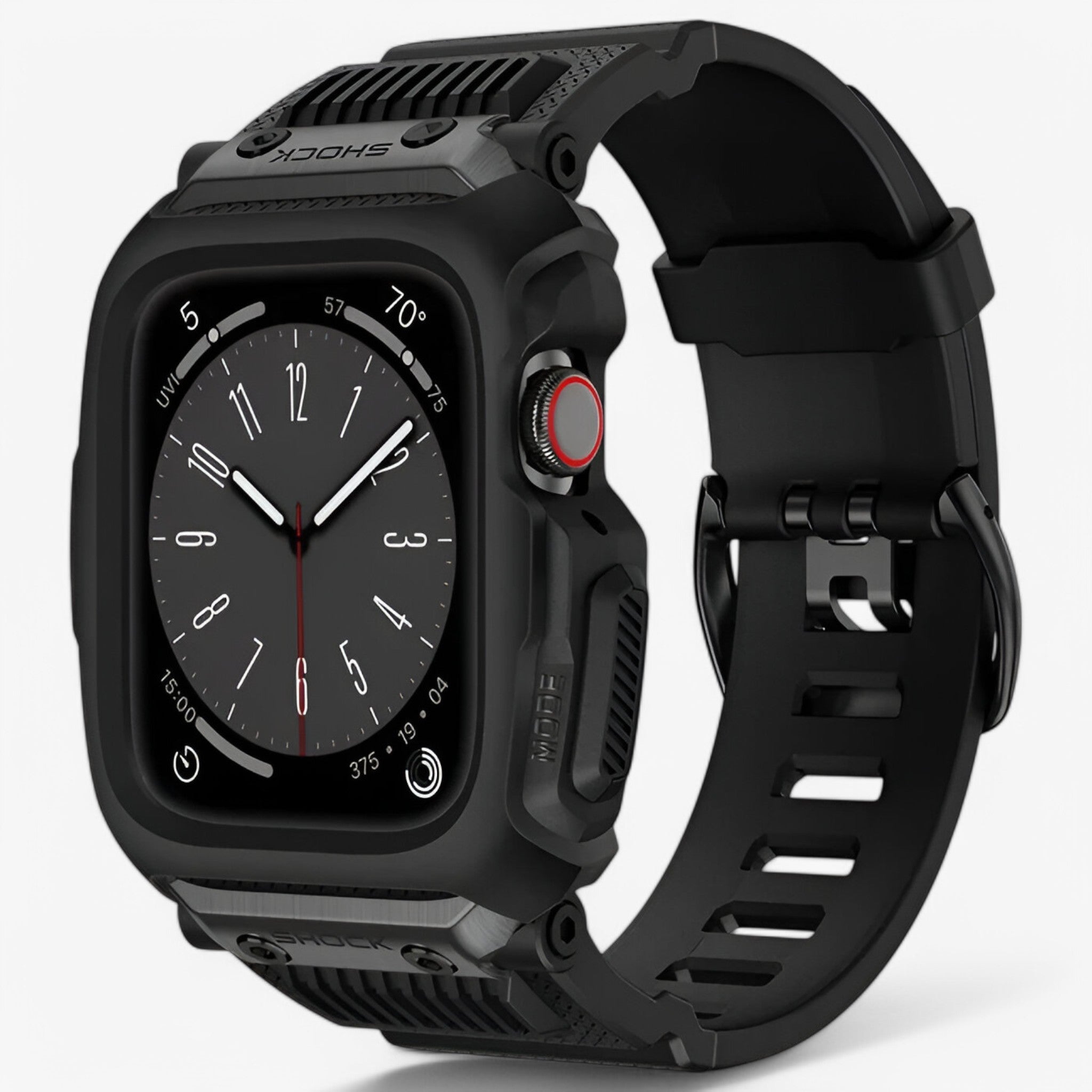 Apple Watch Case : Horloge Zwart - Militair Sporthorloge voor Apple Watch in van Pantino