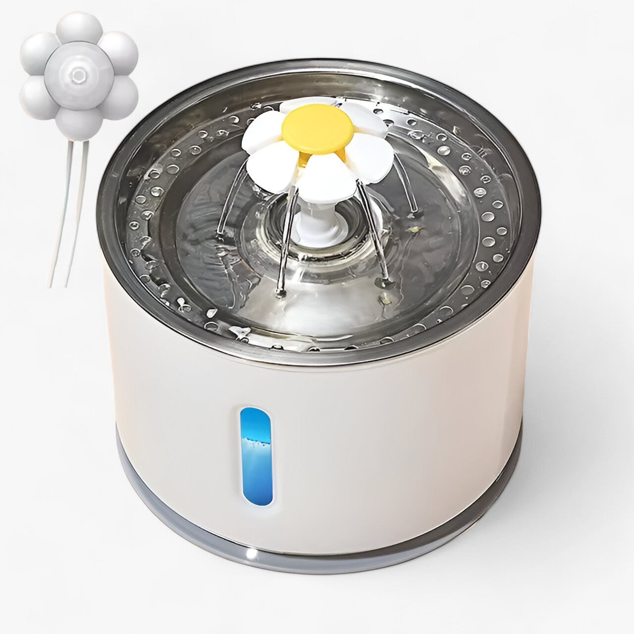 pets : Automatische Waterdispenser - Gefilterd Vers Water voor Huisdieren - Blauw Zonder Sensor in Roestvrij staal met sensor van Pantino