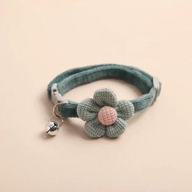 pets : Verstelbare Kattenhalsband Bloem - Roze in Groen van Pantinoshop
