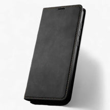Phone Case : Magnetisch Leren Hoesje in Zwart van Pantino
