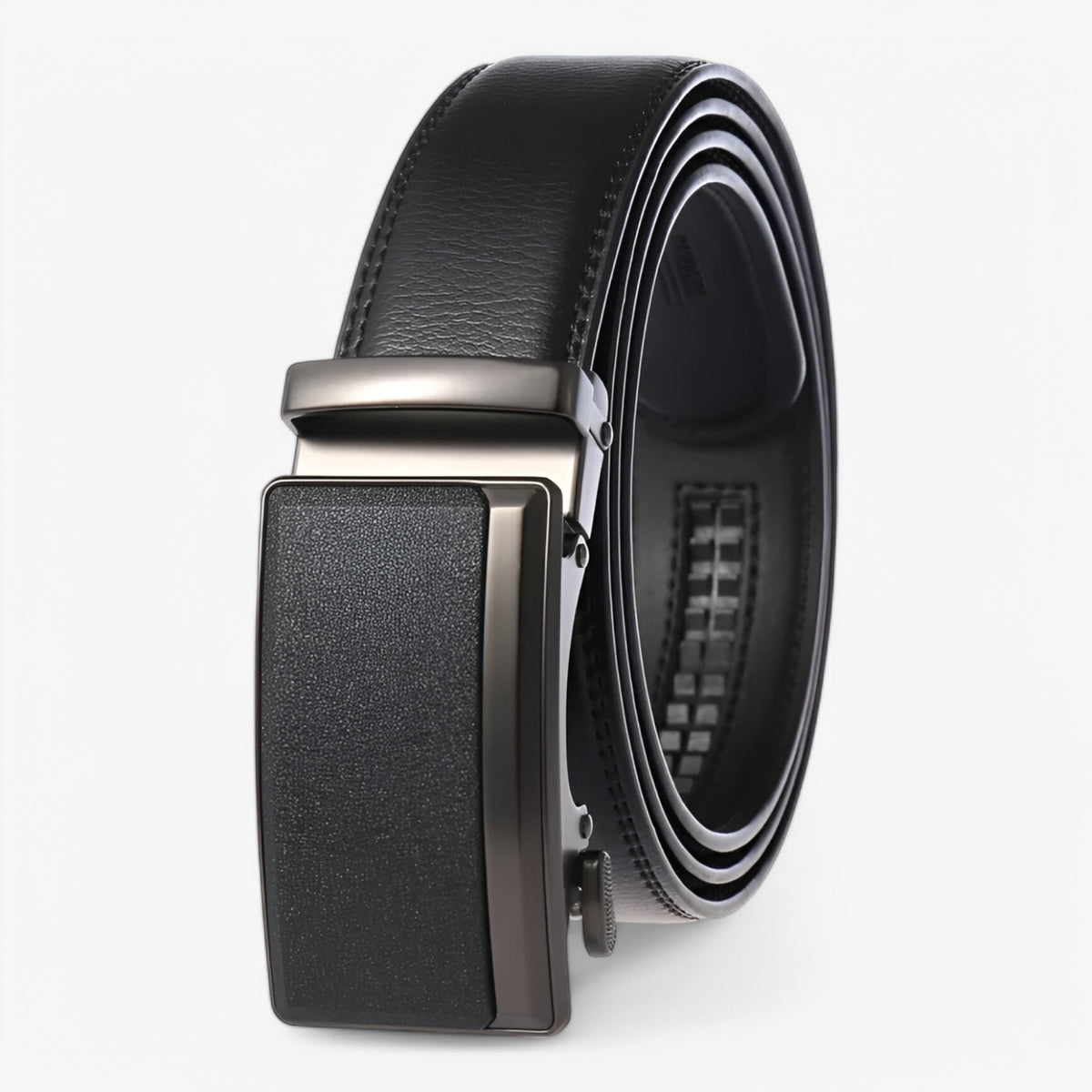 Belt : Riem Heren Zwart - Koeienhuid in Zwart van Pantino