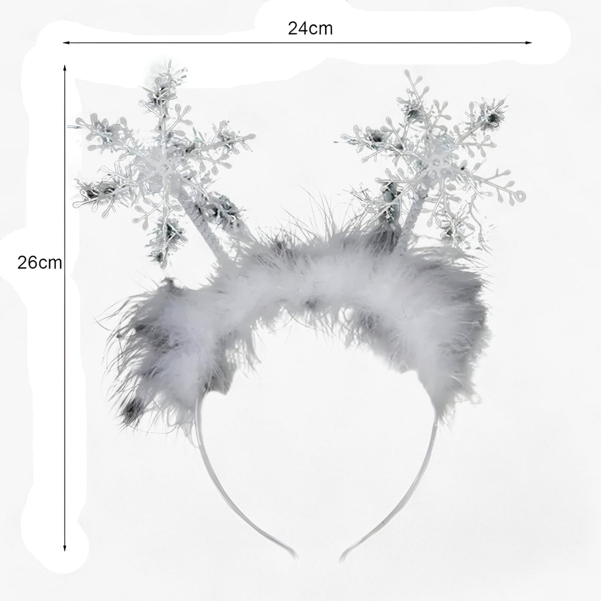 Headband : Haarband Dames Wit - Exquise en Schattige Feestaccessoire - Kerstmis Sneeuwvlok voor Meisjes in van Pantino