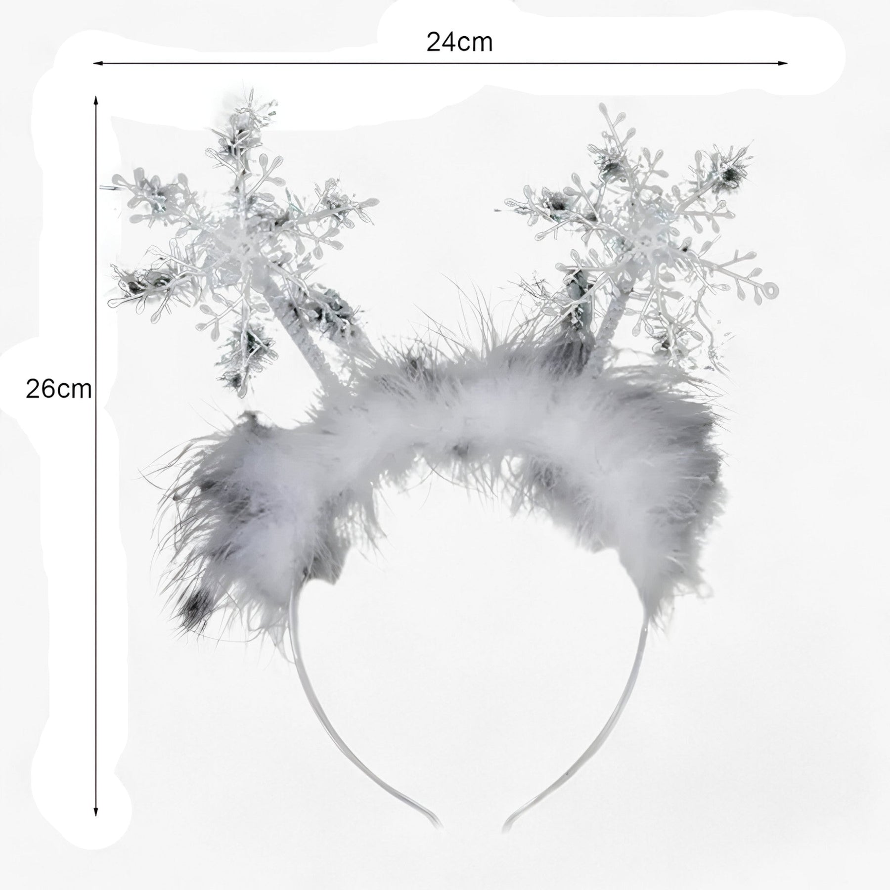 Headband : Haarband Dames Wit - Exquise en Schattige Feestaccessoire - Kerstmis Sneeuwvlok voor Meisjes in van Pantino