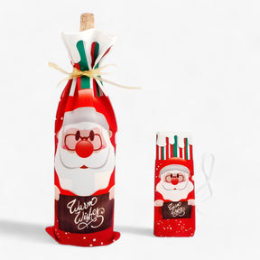 home & garden : FengRise Decoratie - Flessenhoes Kerstman - Kerstsocken Cadeaustandaard in 3 14x16cm van Pantino
