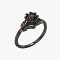 Rosa della Notte - ring med rød sten til et dristigt look til herrer