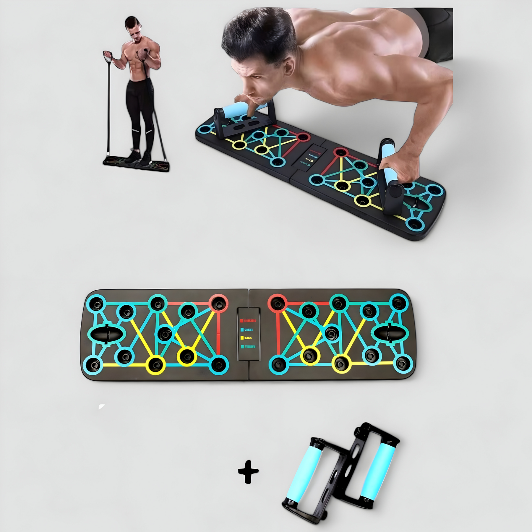 outdoor equipment : Multifunctioneel Trainingsboard - Thuis Fitness Push-Up - Kunststof in van Pantino