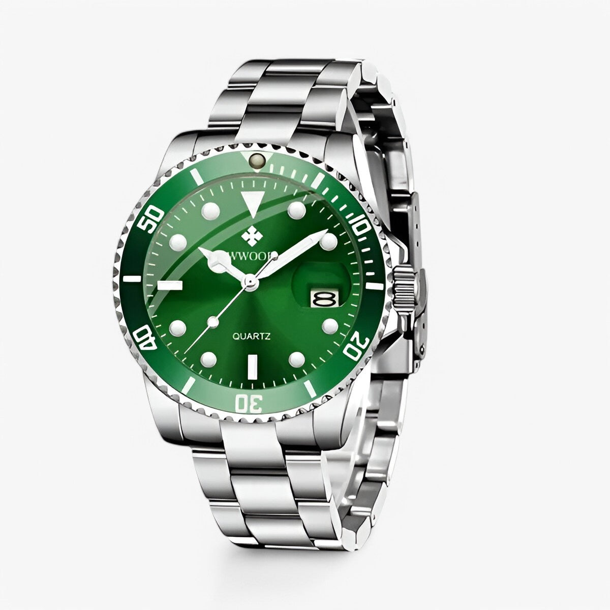 watches : Horloge Blauw - Luxe Roestvrijstalen in Zilver groen van Pantino
