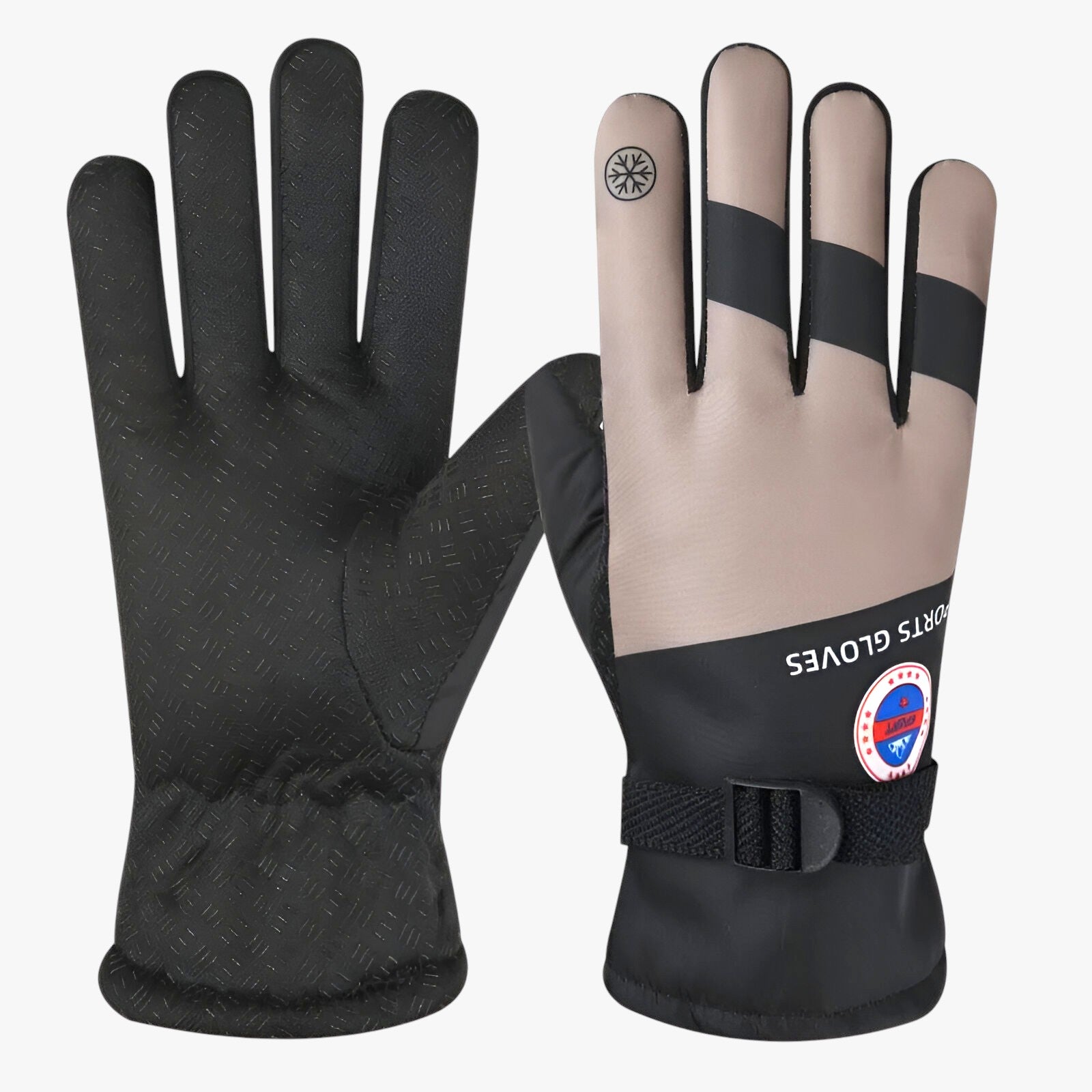 Winter Gloves : Handschoenen Wit - Warme Winterhandschoenen - Waterdicht en Antislip in Koffie Één maat van Pantino