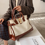 Schultertasche Damen Braun - Moda Canvas