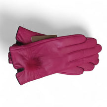 Gloves : Handschoenen Chocolade - Warme Leren - Luxe en Stijl in KORAAL ROOD One Size van Pantino