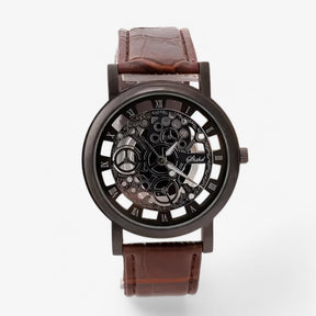 other : Kwarts Uurwerk met Leren Band en Romeins Wijzerplaat - Zilver Blauw in van Pantino