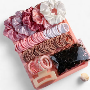 Hair Accessory Set : Modieuze Roze Haaraccessoire Set in 1 van Pantino