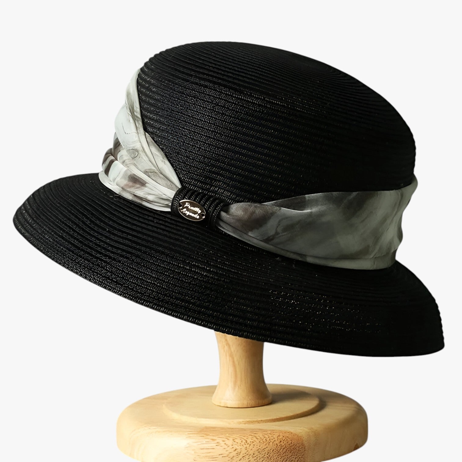 Sun Hat : Natuurlijke Bescherming met een Stijlvolle Zonnehoed - Zwart in Zwart 56-58 van Pantino