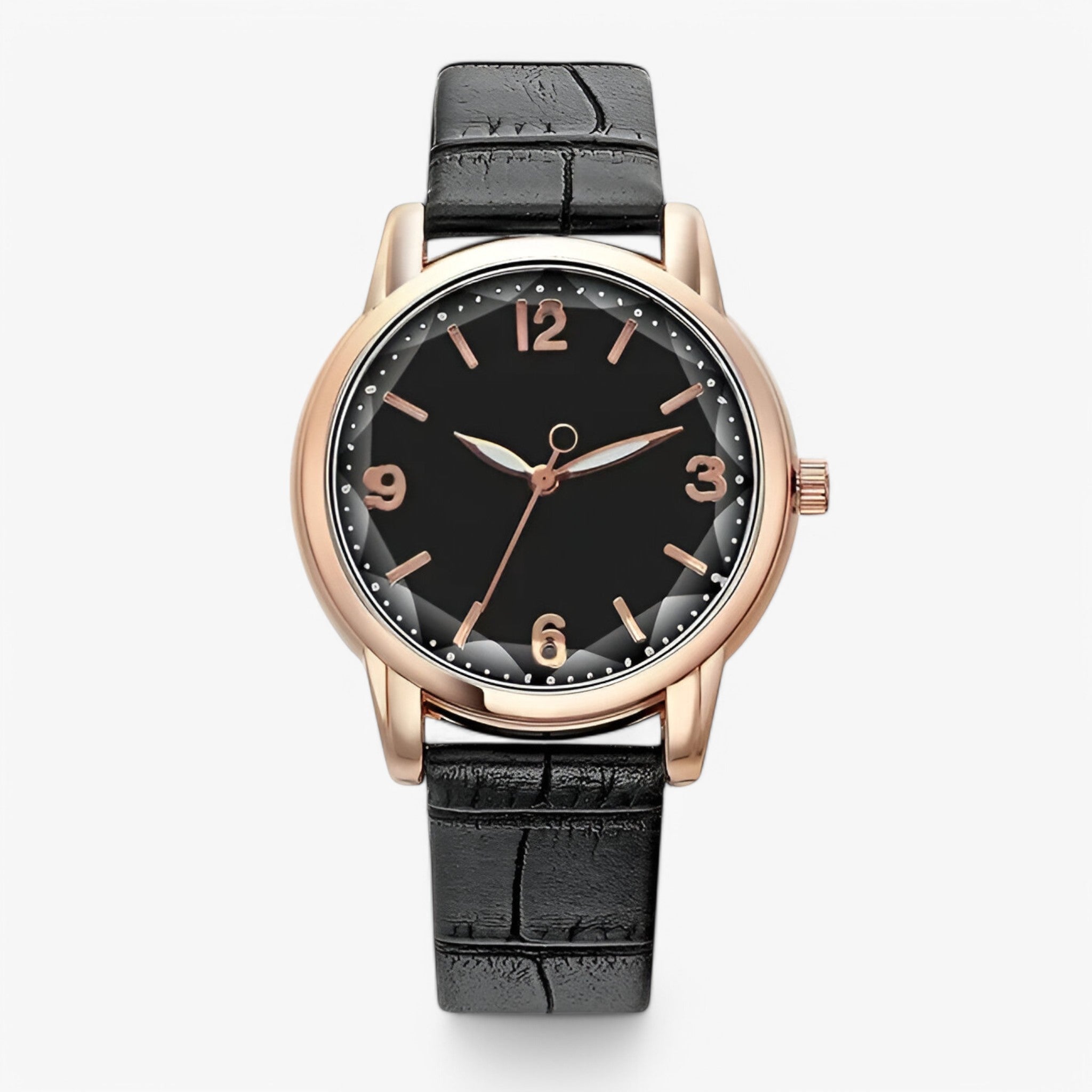 Watch : Elegant Design Luxe Quartz Dameshorloge - Lichtpaars in zwart van Pantino