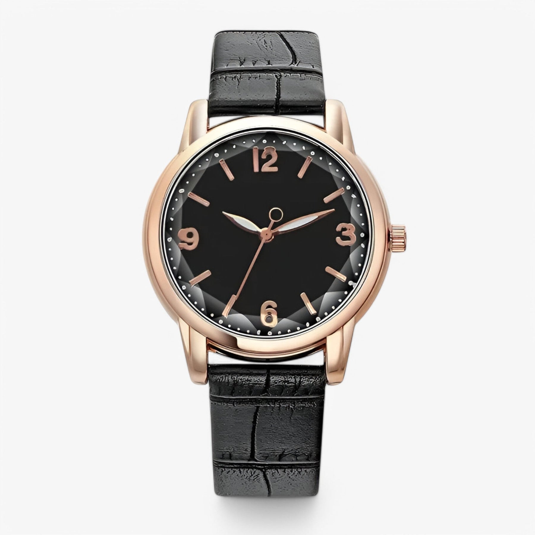Watch : Elegant Design Luxe Quartz Dameshorloge - Lichtpaars in zwart van Pantino