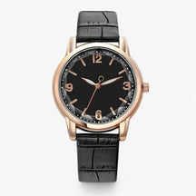 Watch : Elegant Design Luxe Quartz Dameshorloge - Lichtpaars in zwart van Pantino