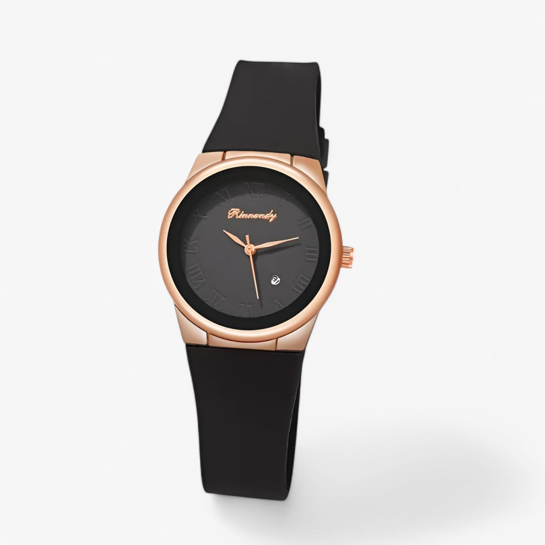outdoor equipment : Kwartsuur met Sportieve Siliconen Band - Wit in Zwart van Pantino