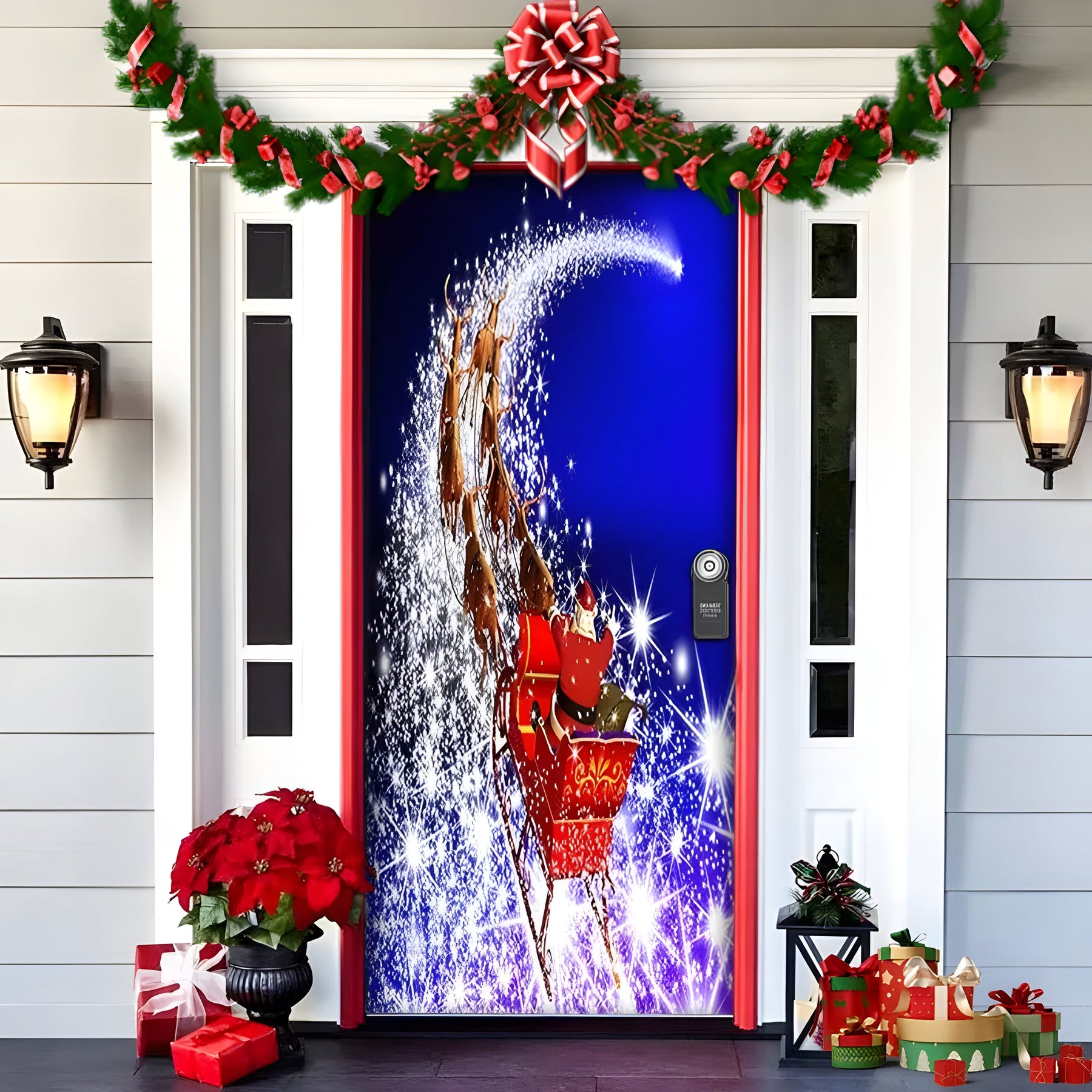 home & garden : HolidayCheer - Kerst Achtergrondbanner van Polyester - Creëer een Feestelijke Sfeer voor Uw Decoraties in Stijl-14 van Pantino