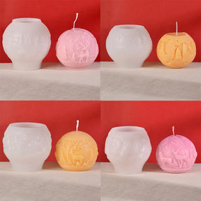home & garden : Elk Kaars - Reliëf Mal Winterbos - Feestelijke Decoratie en DIY Cadeaus in van Pantino