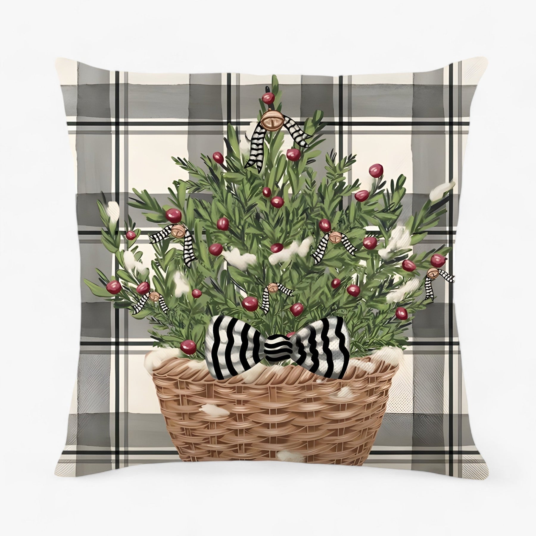 home & garden : Housse de Coussin en Lin de Noël - Décor Festif Et Confortable Pour La Maison in 3 van Pantino