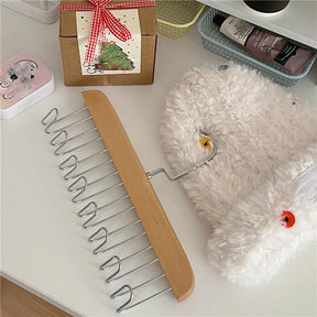 home & garden : Antislip Kapstok Lichtbruin 4 Stuks - Meerdere Haken Kledingrek - Hout in van Pantino