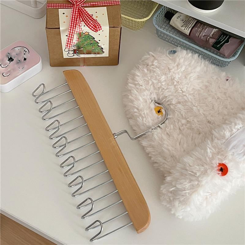 home & garden : Antislip Kapstok Lichtbruin 4 Stuks - Meerdere Haken Kledingrek - Hout in van Pantino