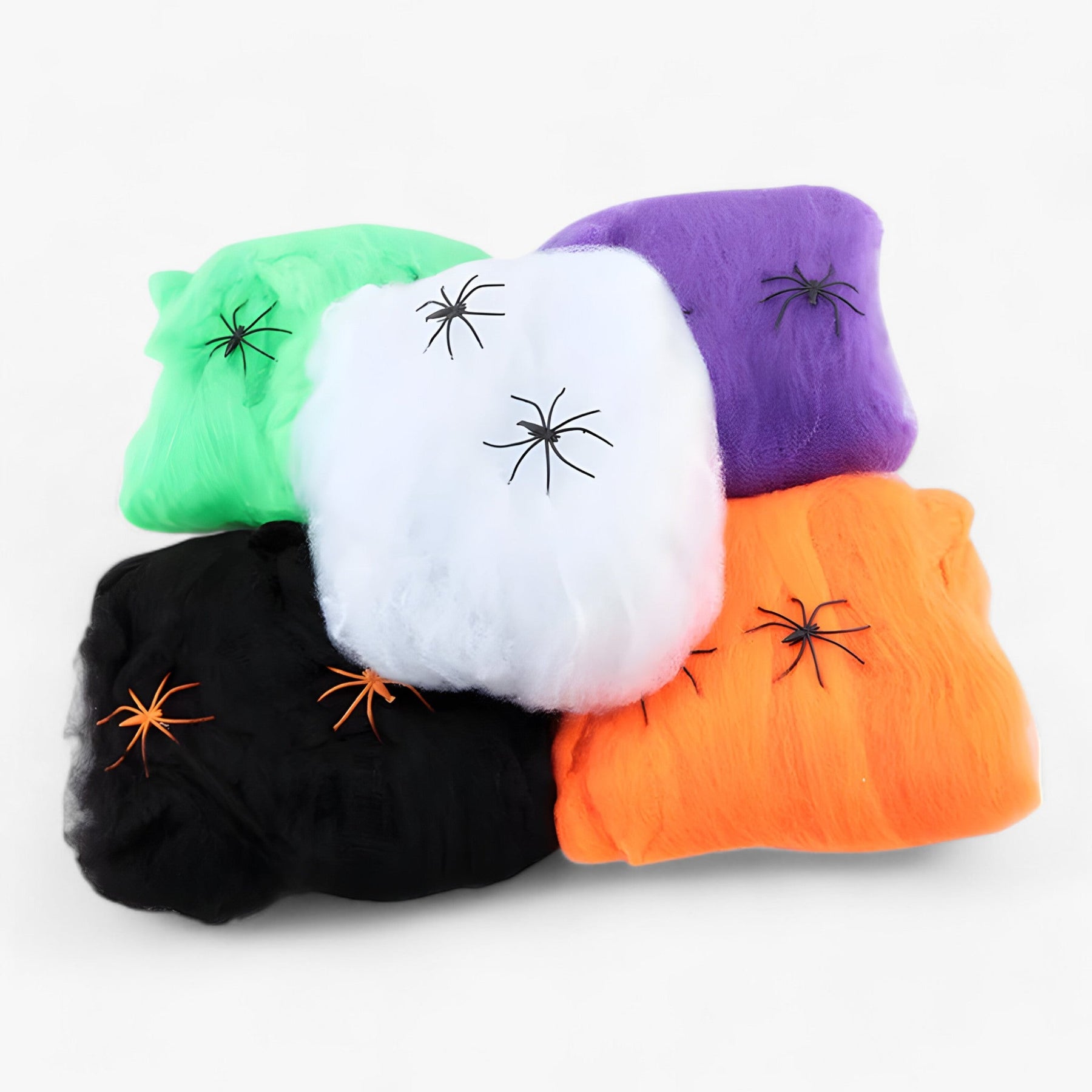 home & garden : Halloween Spinnenweb - Rekbaar Spinnenweb en Spinnen voor Griezelige Feestelijke Wisieten - Wit in van Pantino
