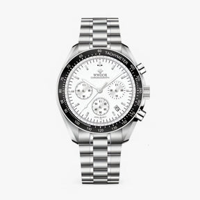 watches : Horloge Blauw - Luxe Stalen Chronograafhorloge in wit van Pantino