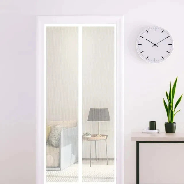 home & garden : Magnetische Hordeur Zwart 120x210cm - Vliegengordijn voor Deur, Insectenwering in Wit van Pantino