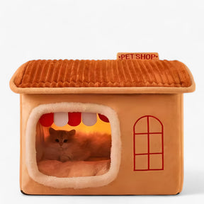 pets : Opvouwbaar Kattenhuis - Knus, Warm en Wasbaar Nest - Grijs in van Pantino