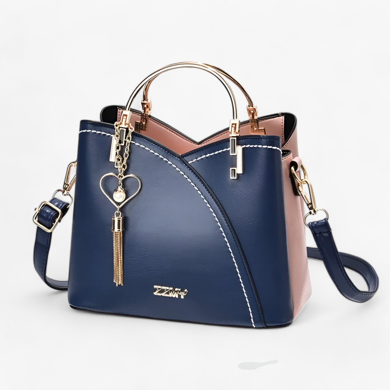 bags : Crossbody Tas Dames Khaki - Elegante en Veelzijdige Leren voor in Trendy Kleuren in Donkerblauw van Pantino