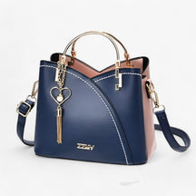 bags : Crossbody Tas Dames Khaki - Elegante en Veelzijdige Leren voor in Trendy Kleuren in Donkerblauw van Pantino