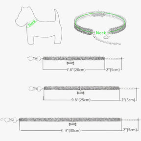 pets : Luxe Kristallen Halsband met Diamant Hanger - Roze in van Pantino