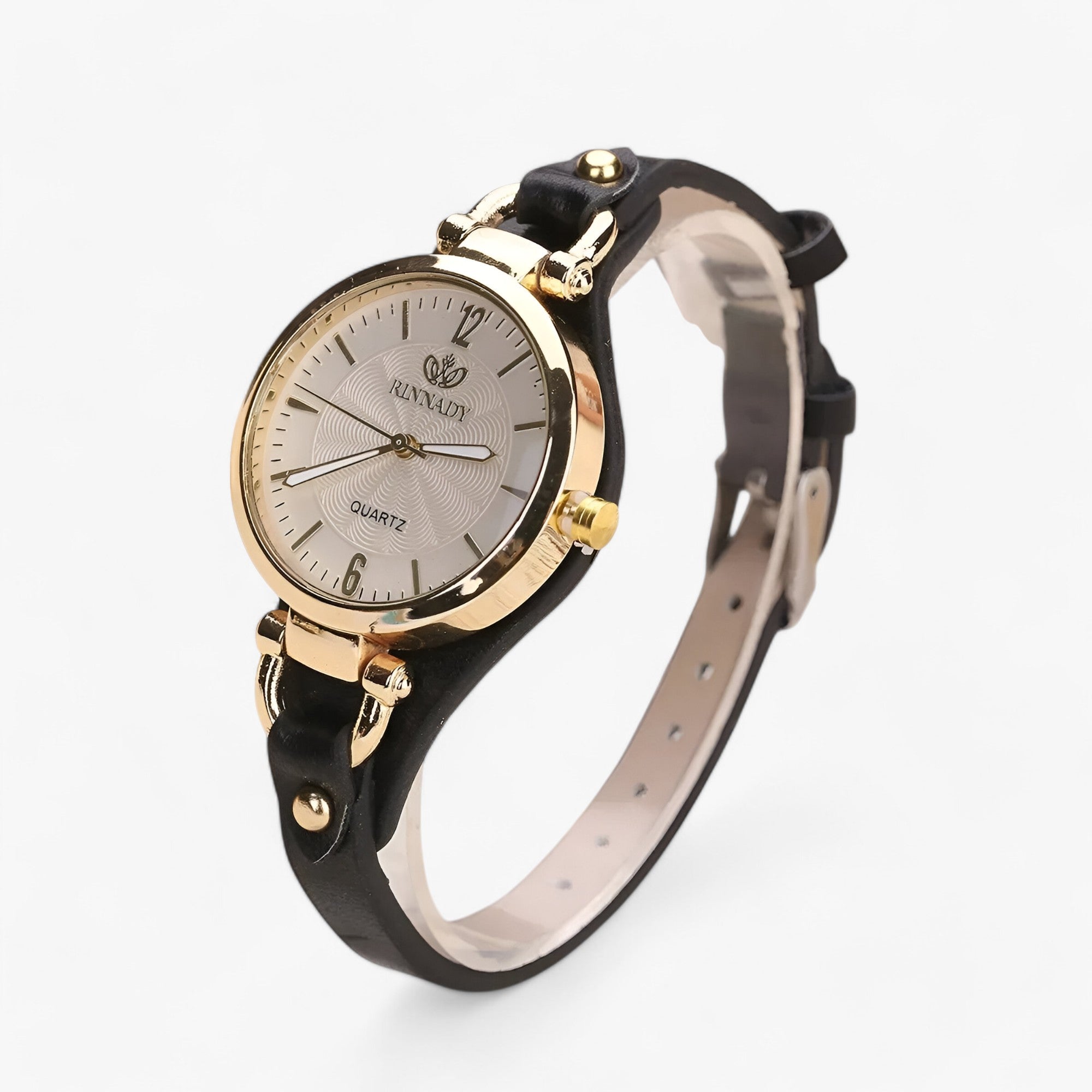 watches : Elegant en Slank PU Leren Armband - Groen in Zwart van Pantino