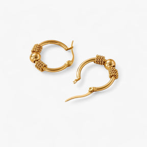 Earrings : Oorbellen Dames Goud - Gouden Geweven - Elegante en Duurzame Cadeau in van Pantino