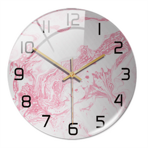 home & garden : Timeless Marble Klok Groen in Roze van Pantino