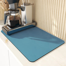 home & garden : Afdruip Mat - Super Absorberend, Antislip & Uniek Design - Donkergrijs in Blauw van Pantino