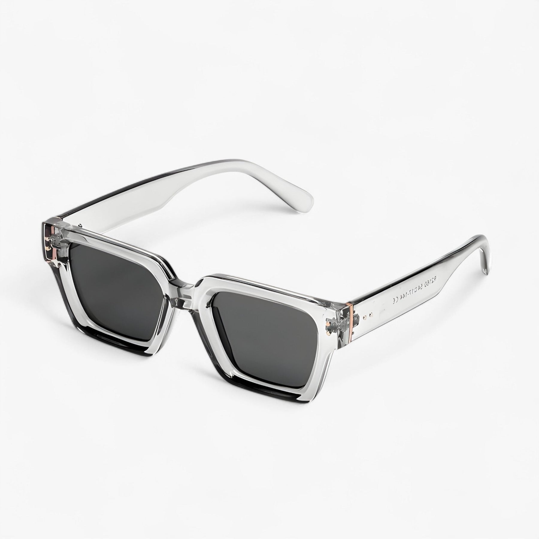 Sunglasses : Zonnebril unisex geel vierkant - Trendy UV400 bescherming voor dames en heren in 1-licht grijs van Pantino