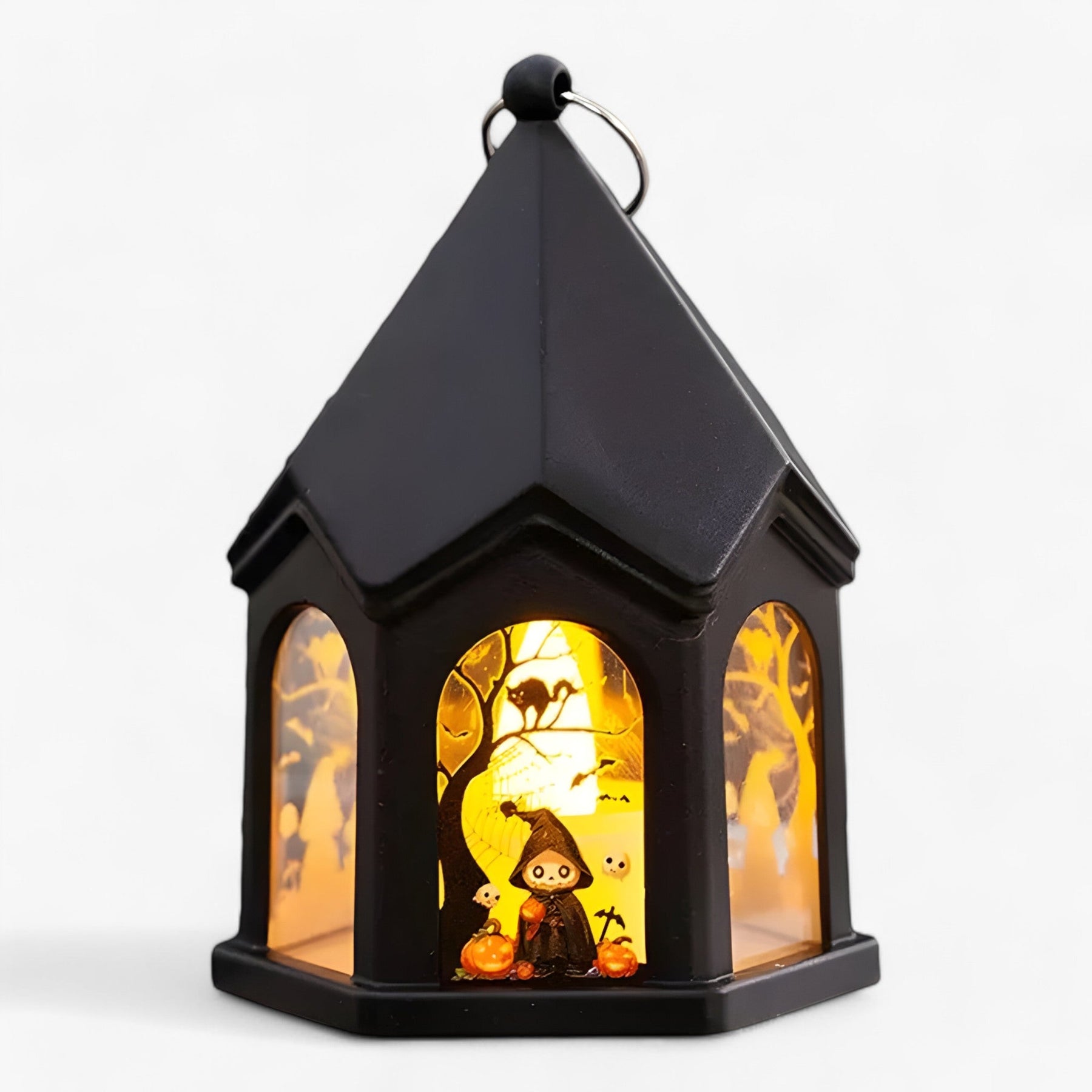 home & garden : Halloween Pompoen Lantaarn - Sfeervolle Straling voor Angstaanjagende Decoratie in Skelet van Pantino