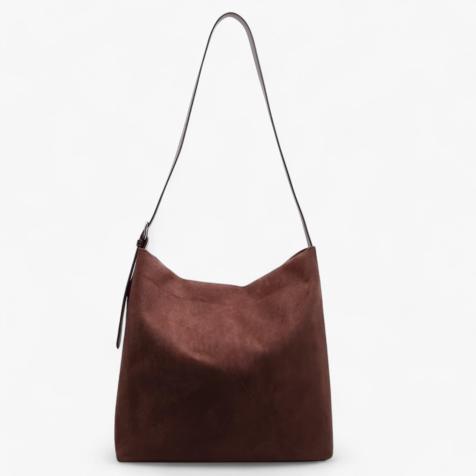 bags : Klassieke Handtassen van Suede Dames - Tijdloos Ontwerp en Comfort - Kastanjebruin in kastanjebruin van Pantino