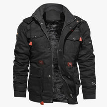 Bomber Jacket : Jack Heren Zwart - Tactische Bomberjack voor - Warmte en Veelzijdigheid voor de Winter in Zwart van Pantino